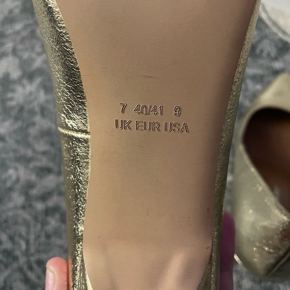 Primark gold foil  heels size 9 - Picture 2 of 6